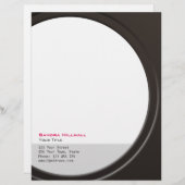 Origineel Modern Metallic elke Tekst en Kleur Briefhoofd Ontwerp (Voorkant / Achterkant)