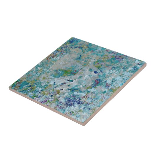 Origineel moderne uniek abstract kunst ontwerp tegeltje (Zijkant)