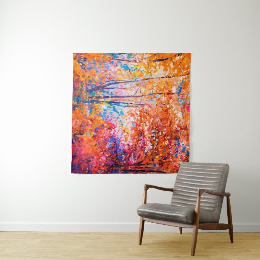 Origineel oliesschilderij met prachtige herfstlant wandkleed (In Situ (horizontaal))