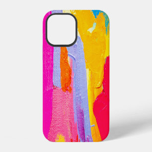 Origineel olieverfschilderij: Kleurrijk Abstract iPhone 12 Hoesje