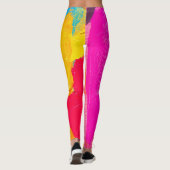 Origineel olieverfschilderij: Kleurrijk Abstract Leggings (Achterkant)