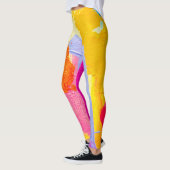Origineel olieverfschilderij: Kleurrijk Abstract Leggings (Links)