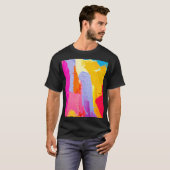 Origineel olieverfschilderij: Kleurrijk Abstract T-shirt (Voorkant volledig)