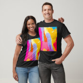 Origineel olieverfschilderij: Kleurrijk Abstract T-shirt (Unisex)