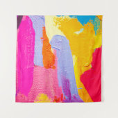 Origineel olieverfschilderij: Kleurrijk Abstract Wandkleed (Voorkant)