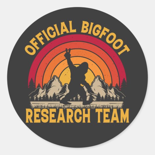 Origineel onderzoeksteam van Bigfoot Ronde Sticker (Voorkant)