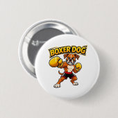 Origineel ontwerp Funny Boxing Boxer Hond Ronde Button 5,7 Cm (Voorkant /achterkant)