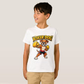 Origineel ontwerp Funny Boxing Boxer Hond T-shirt (Voorkant volledig)