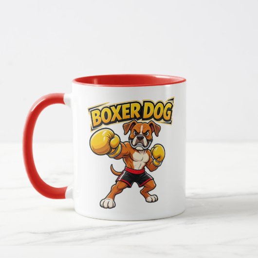 Origineel ontwerp grappige boksen Boxer Hond Mok (Links)