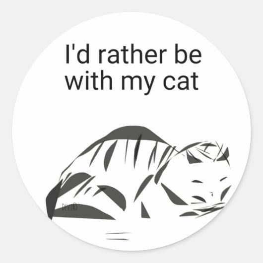 Origineel ontwerp kattenliefde sticker (Voorkant)