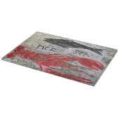 Origineel ontwerp kreeft thema glas snijplank (Hoek)