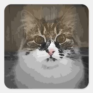 Origineel ontwerp Siberische kat Stickers