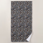 Origineel ontwerp van Funky Fluffy Leopard Print Strandlaken (Voorkant)