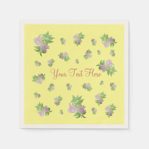 Origineel ontwerp van  roze bloemen servet