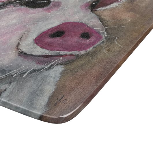Origineel ontwerp Varkensglas snijplank (Hoek)