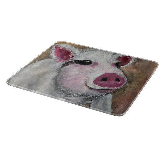 Origineel ontwerp Varkensglas snijplank (Hoek)