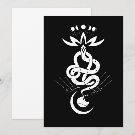 Origineel ontwerp voor 2025 Slangendruk, Leeuw Save The Date (Voorkant / Achterkant)