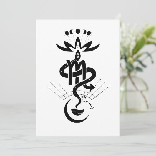 Origineel ontwerp voor 2025 Slangendruk, Schorpioe Bedankkaart (Staand voorkant)