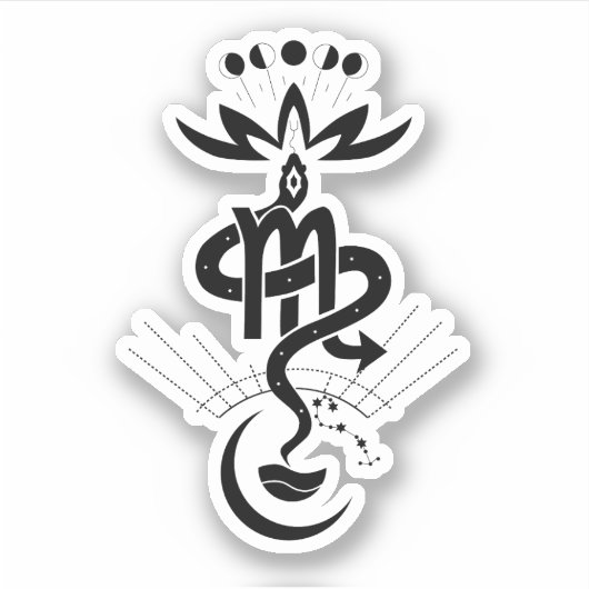 Origineel ontwerp voor 2025 Slangendruk, Schorpioe Sticker (Voorkant)