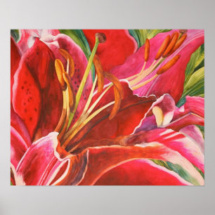 Origineel ontwerp voor afdrukken op basis van rode poster