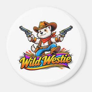 Origineel ontwerp Westie hond cowboy Magneet