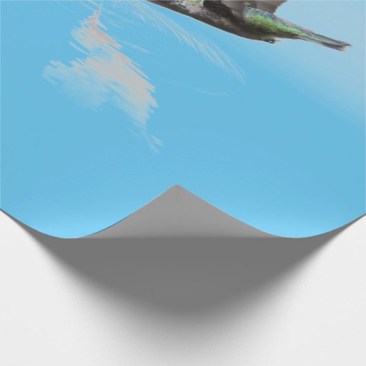 ORIGINEEL ONTWERPWRAPPINGSPAPIER HUMMINGBIRD CADEAUPAPIER (Hoek)