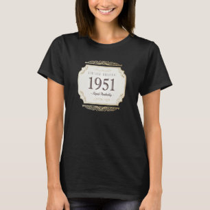  origineel ouderdom perfect geboren in 1951 72e t-shirt