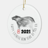 Origineel OX Chinees nieuwjaar 2021 CRO Keramisch Ornament (Links)