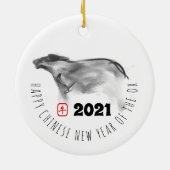 Origineel OX Chinees nieuwjaar 2021 CRO Keramisch Ornament (Achterkant)