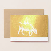 Origineel Ox-schilderij van 2021 Luxe Folie GC2 Folie Kaarten (Met envelop)