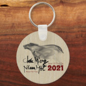 Origineel OX Vietnamees nieuwjaar 2021 RK Sleutelhanger (Voorkant)