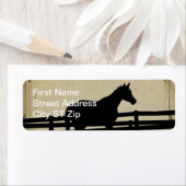 Origineel Paard bij Zonsondergang Adreslabel Best  Etiket (Insitu)