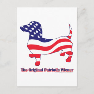 Origineel patriottisch Wiener/Dachshund Briefkaart