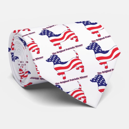 Origineel patriottisch Wiener/Dachshund Stropdas (Opgerold)