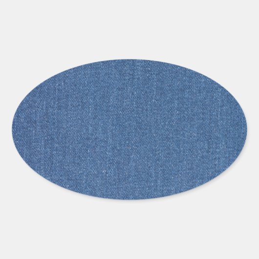 Origineel patroon van blauw mode ovale sticker (Voorkant)
