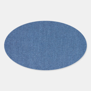 Origineel patroon van blauw mode ovale sticker