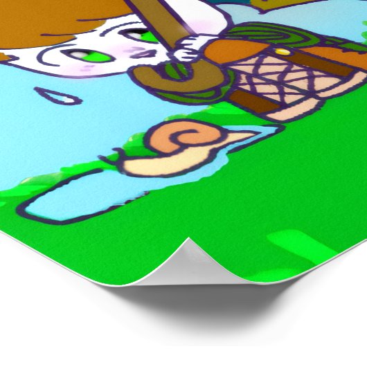 Origineel personage, schattig styoa het konijn. poster (Hoek)