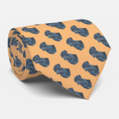 origineel portret art of black labrador dog stropdas (Opgerold)