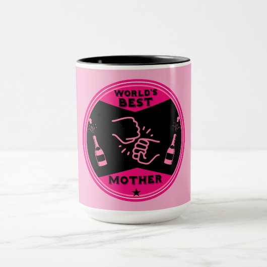 Origineel Roze Beste Moeder Ter Wereld Mok (Midden)