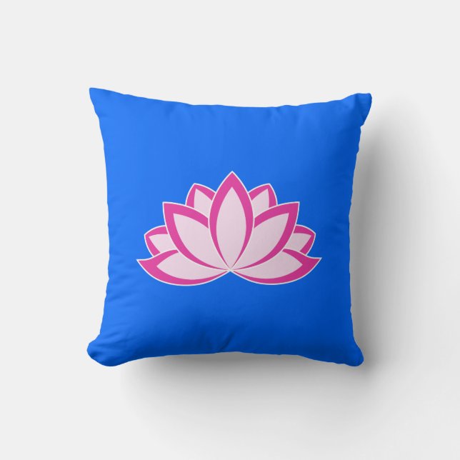 Origineel roze boeddhissymbool Lotus flower Kussen (Voorkant)