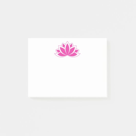 Origineel roze boeddhissymbool Lotus flower Post-it® Notes (Voorkant)