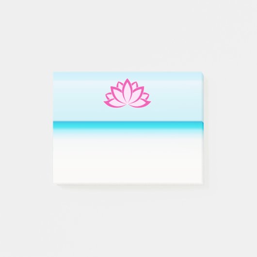 Origineel roze boeddhissymbool Lotus flower Post-it® Notes (Voorkant)