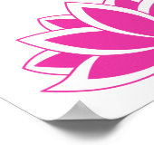 Origineel roze boeddhissymbool Lotus flower Poster (Hoek)