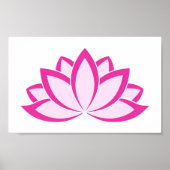Origineel roze boeddhissymbool Lotus flower Poster (Voorkant)