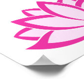 Origineel roze boeddhissymbool Lotus flower Poster (Hoek)