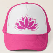 Origineel roze boeddhissymbool Lotus flower Trucker Pet (Voorkant)