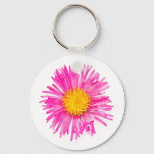 Origineel schattig eenmalig plant met bloesem sleutelhanger