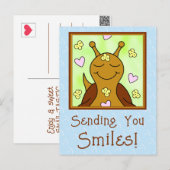 (Origineel) Schattigee slak die glimlacht | Briefkaart (Voorkant / Achterkant)