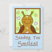 (Origineel) Schattigee Snail Sending Smiles Kleure Kaart (Voorkant)