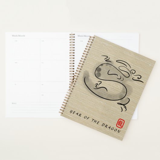 Origineel Schilderij 2 Drakenjaar 2024 Monogram LP Planner (Display)